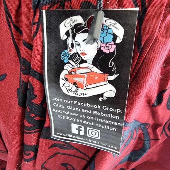 Size 20 Chic Star Burgundy Skirt BNWT - Picture 3 of 4